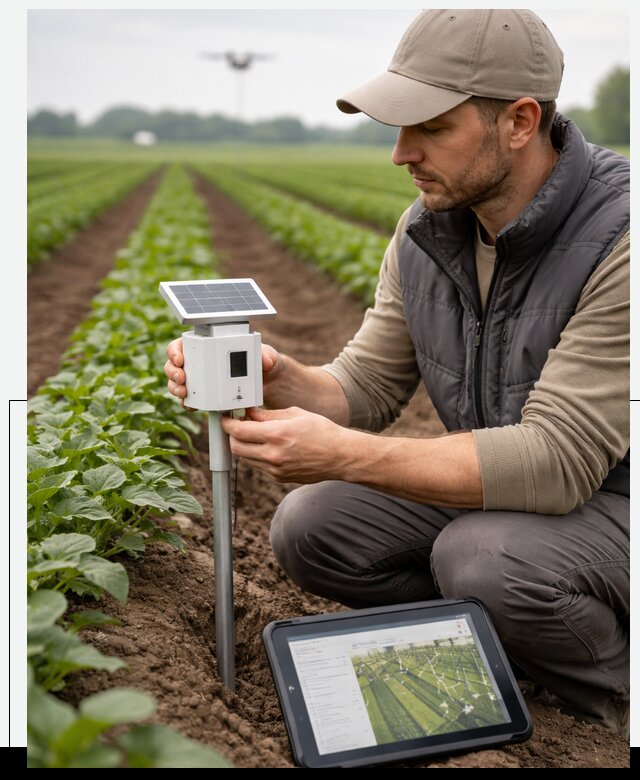 IoT мониторинг сельскохозяйственных полей и контроля в Кунгуре